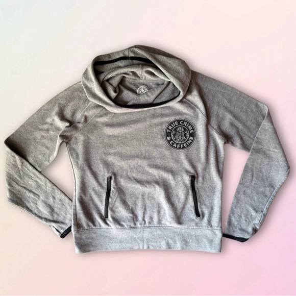 True Crime & Caffeine, Retro, Reworked, Fitted Active Hoodie - Picture 2 of 15